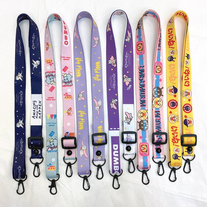 Oblique Span Mobile Phone Lanyard Adjustable Cartoon Silicone Change Bag Lanyard Card Sleeve Record Label Lanyard Lanyard
