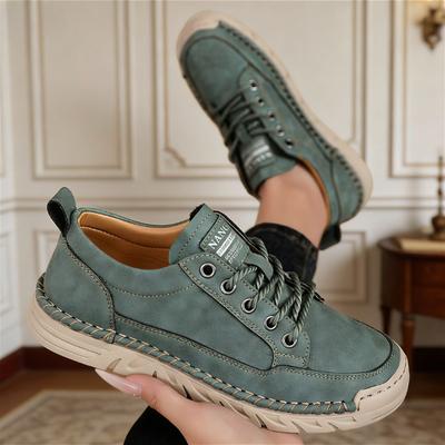 Autumn Handmade Leather Women Boots Outdoor Design Sneakers Man Casual Shoes Flexible Cushioning Sole Comfortable Loafers