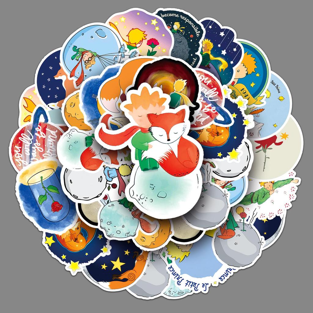 50 Little Prince Cartoon Stickers: Graffiti, Personality Decoration for Phone Cases and Suitcases
