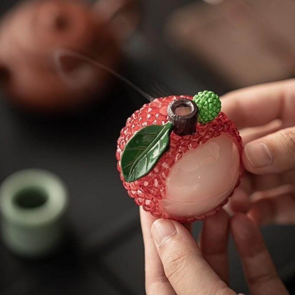 Resin Fruit Aromatherapy Stove Home Ornaments Mini Incense Burner Litchi Incense Burner  Indoor