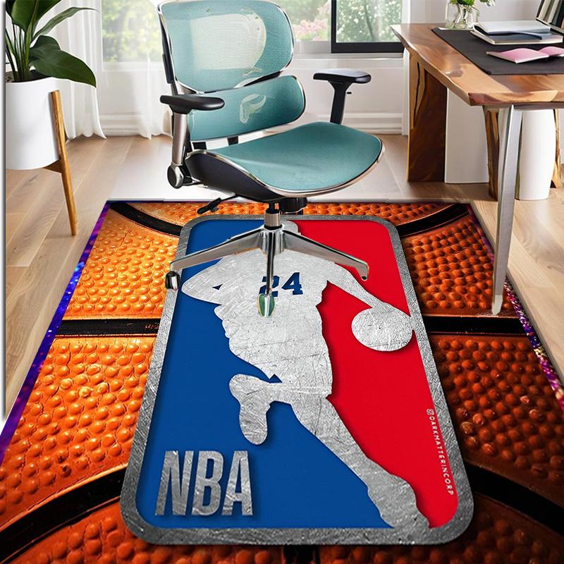 NBA Pattern Rug, Indoor/Outdoor Mat, for Picnic, Gameroom, Bedroom, Office, Living Room, Home Decor Carpet, Birthday Gift