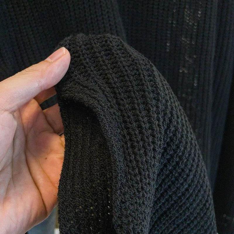 Sweater for Women Autumn Winter Thickened  Warm Knitted Stretchy Long Sleeve Oversize V-neck Tops