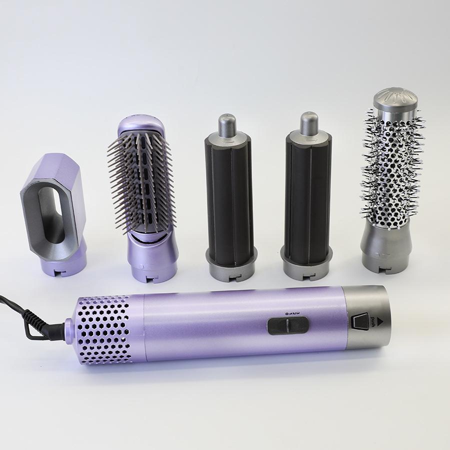 Spazzola ad Aria Calda Multifunzione 5 in 1: Arricciacapelli, Asciugacapelli, Pettine per Styling e Piastra per Capelli