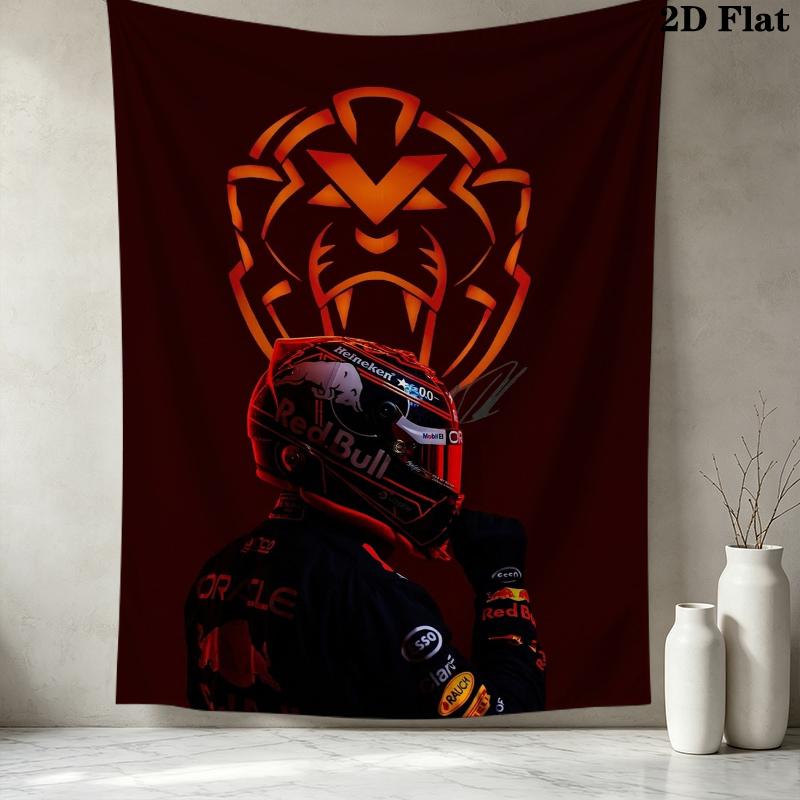 Max Verstappen Wall Tapestry Aesthetic Wall Hanging Printed Fabric Blanket Decorative Tapestries for Bedroom Living Room Home Decor