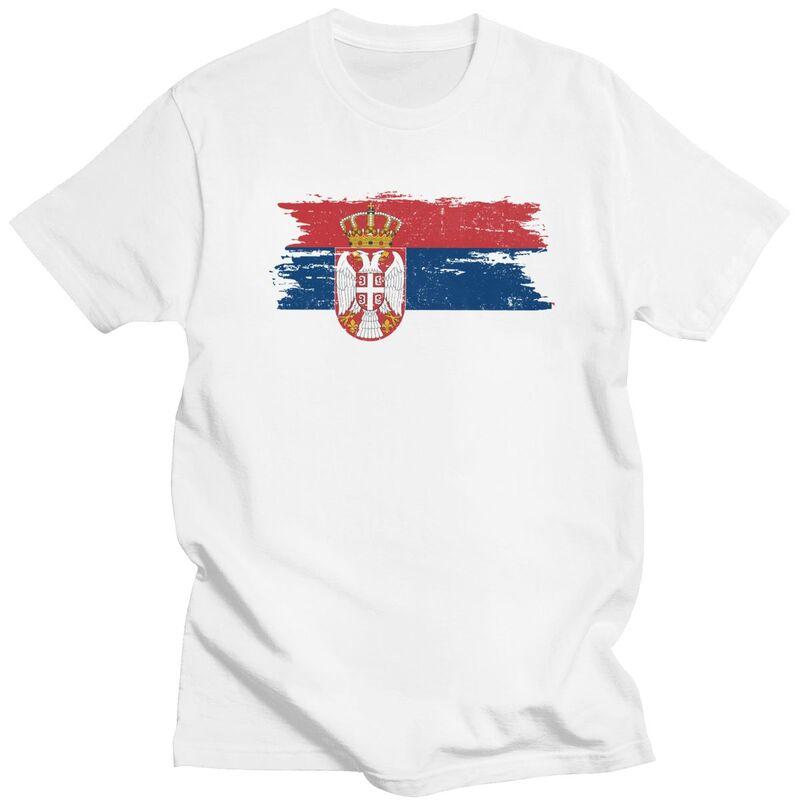 Custom Serbia Flag T Shirt Men Short Sleeves 100 Cotton Tshirt Casual Serbian Proud Tee Tops Streetwear Tshirt