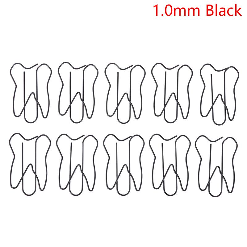 20Pcs Tooth Shape Metal Paper Clips Cute Colorful Paperclip Bookmark Note Memo Ticket Clip Dentist Gift Clinic Office Stationery