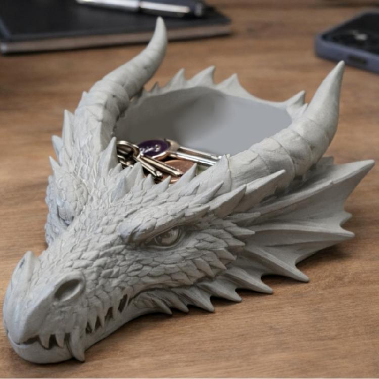 Stijlvolle Gotische Draak Ontwerp Kaarsenstandaard En Sieradenschaal 3D Geprint Plastic Unieke Kaars- En Sieradenorganizers