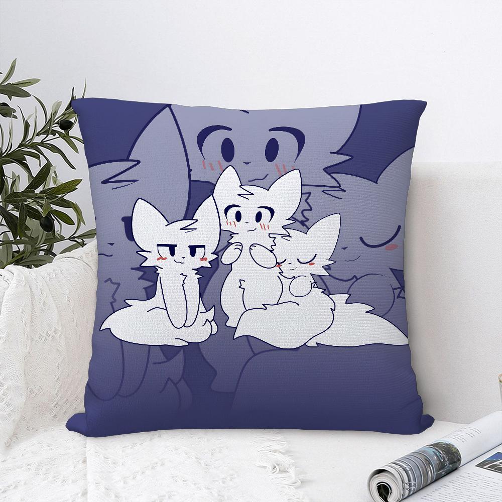 B-Boykisser Silly Cat Cute Pillow Case Plush Fabric Soft Pillowcase Double Sided Print Sofa Cushion Cover Throw Pillow Cover
