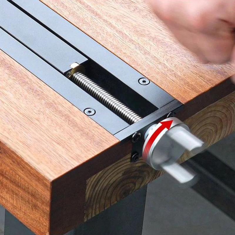 Quick-Release Inertial Woodworking Workbench Vise Aluminum Alloy Table Clamp With 20Mm Dog Holes & 0-110Mm Travel Range