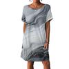 Women's Dresses T-Shirt Dresses With Pockets Solid Color Casual Beach Dresses