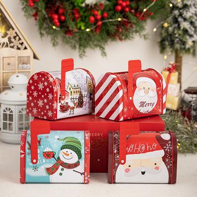Tinplate Box Mailbox Christmas Decoration Supplies Christmas Gift Candy Box Ornaments