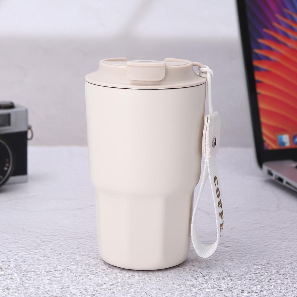 New High Appearance Level Octagon Coffee Cup Stainless Steel Double-layer Vacuum Insulated Cup Outdoor Portable Accompanying Cup