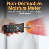Digital Pinless Moisture Meter with Ball Probe & Color LCD 0~70% RH Range, Alarm Function for Wood/Walls/Concrete/Masonry/Gypsum
