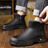 Winter Men' Boots Slip-on Men Biker Boot Trendy All-match Climbing Man Shoes Hard-wearing Mans Shoe Anti-slip New Popular Model