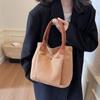 Solid Color Canvas Shoulder Bag Multiple Pockets Women Handbag Casual Oxford Tote Bag  Outdoor