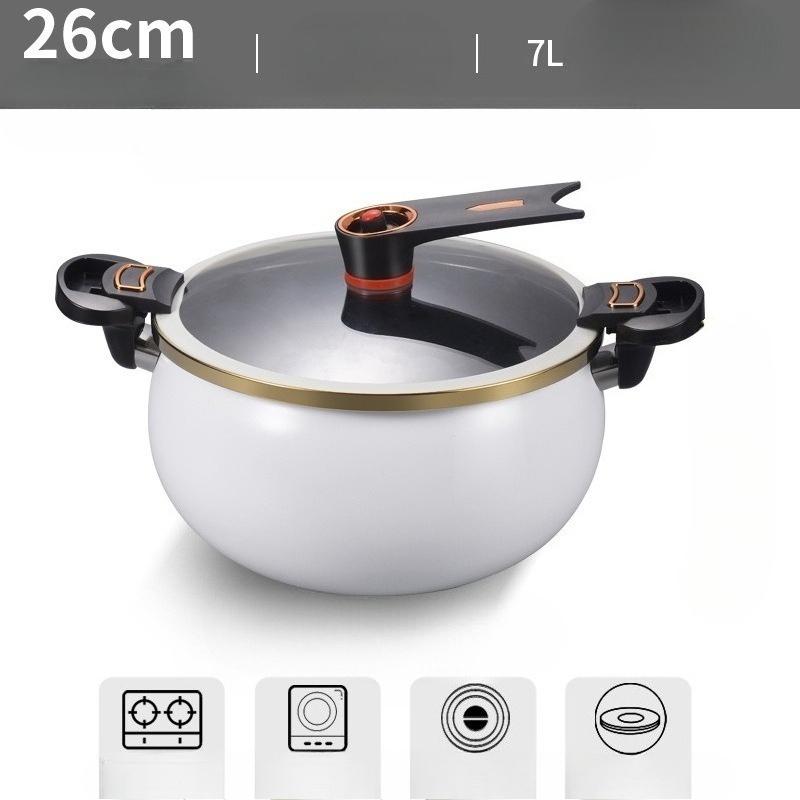 Olla para guisar; Olla de Esmalte; Olla de Cocina Multifuncional para el Hogar; Olla grande para estofado; Olla multiusos; Olla de Sopa Conveniente