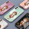 Colorful Printing Patterns Square Edge Pattern Casing Plated Phone Shell Luxury Plating Soft Phone Case for iPhone Motorola Moto OnePlus Samsung
