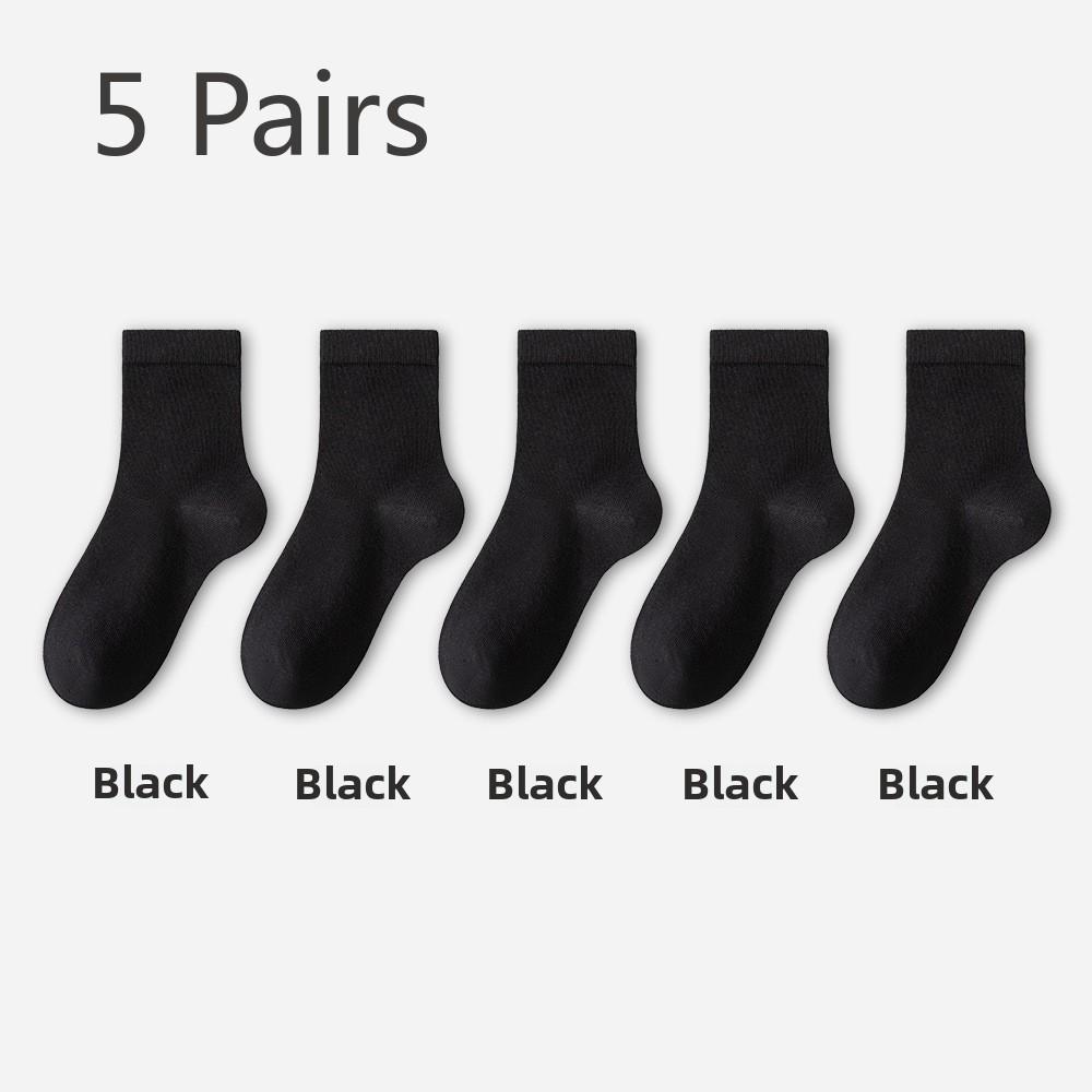 

Женские носки длиной до середины икры на весну и осень, антибактериальные, с защитой от запаха, впитывающие пот, дышащие, без косточек 5 pairs