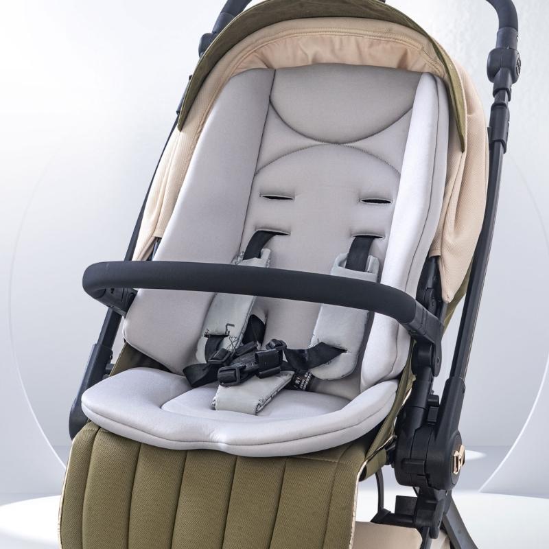 Machine Washable Infant Strollers Cushion Comfortable Cotton Seat Pad Multiple Fasteners Hole For Most Carriages