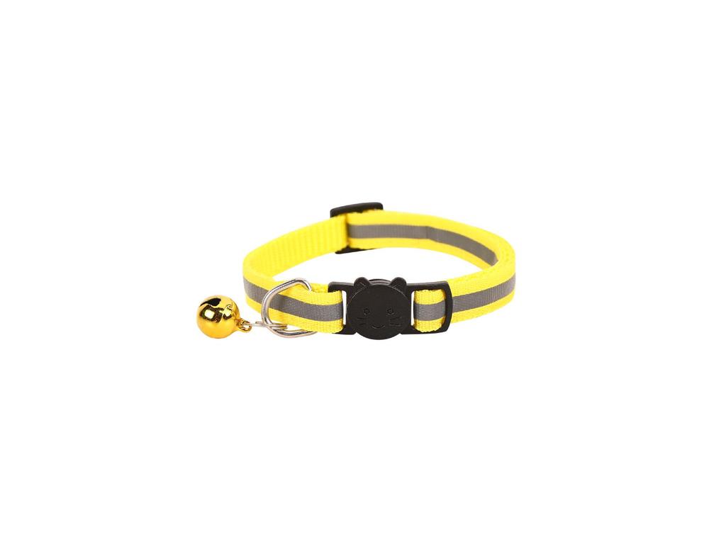 Reflective Cat Collar with Bell and Safety Buckle