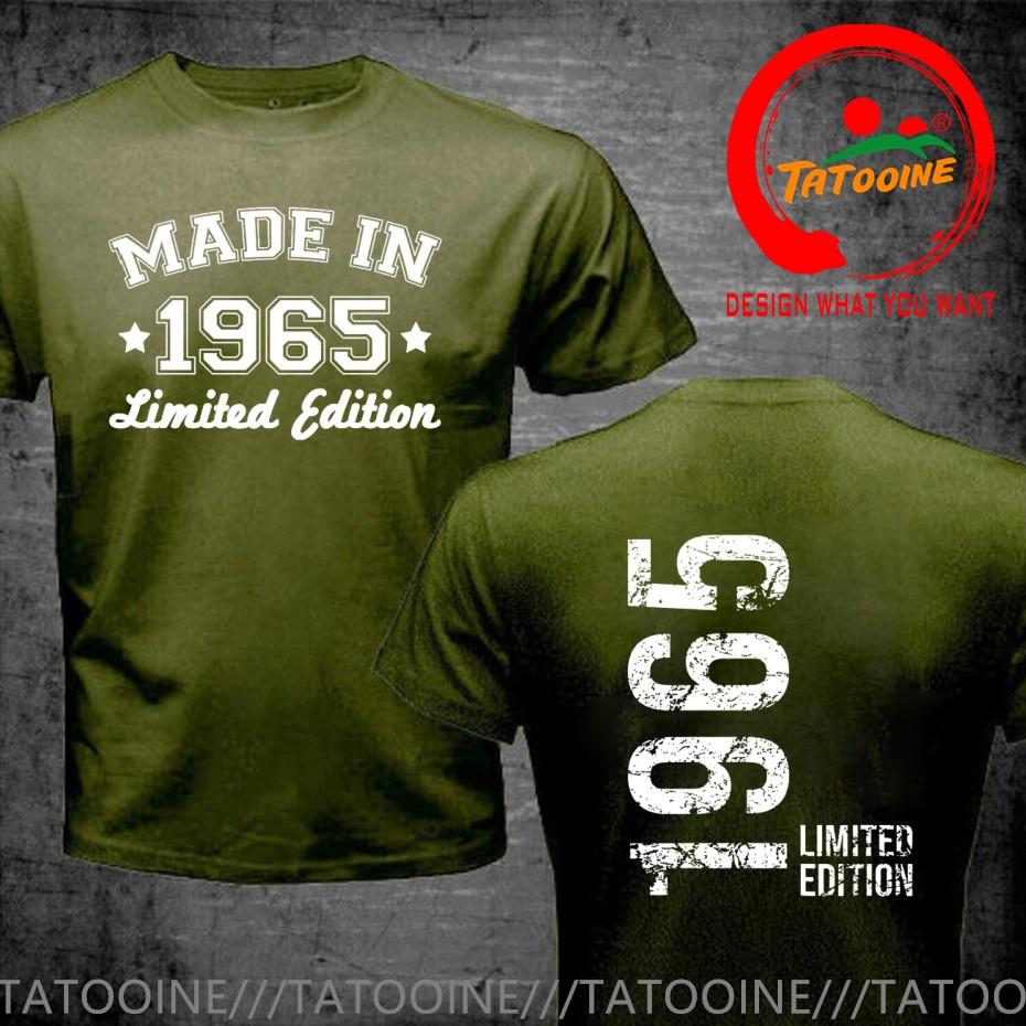 Funny Design Vintage 1965 Limited Edition Shirt Unisex Fashion Trendy Casual Clothing Stylish Tops Tee Shirt Leisure Tshirt Unisexs