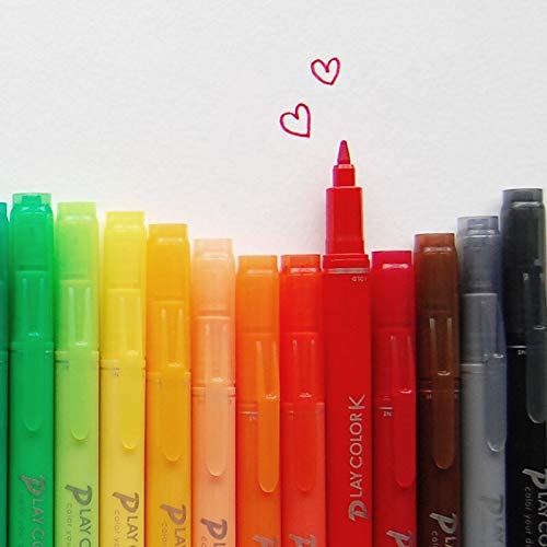 Tombow Water-based Signature Pen 36 Colors (Thick & Thin Twin Type) Color Pen Play Color 2 GCB-013