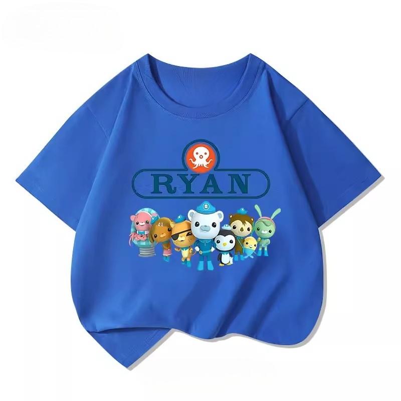 Potdemiel Octonauts Rescue Team Childrens 100 Cotton TShirt New Summer Style Comfortable and Breathable Childrens TShirt