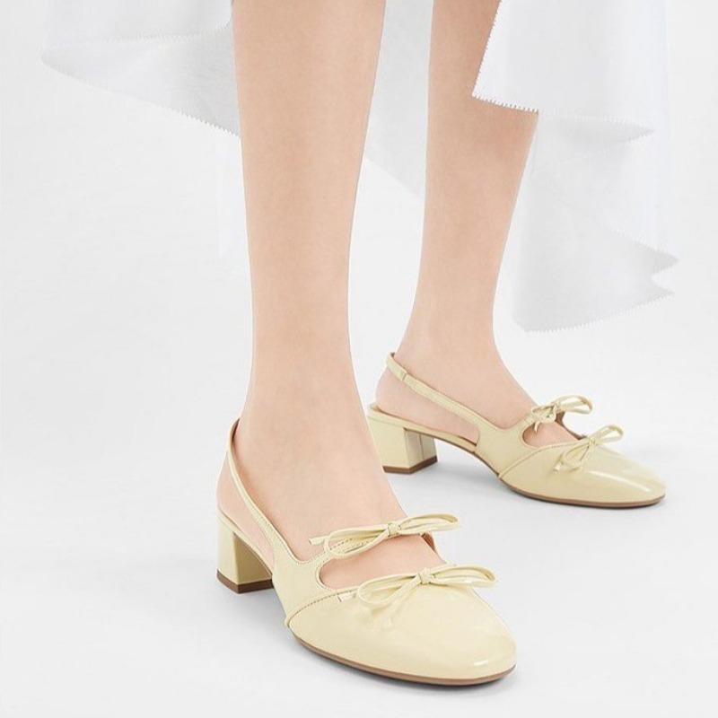 Modemarke Damen Schuhe 2024 Sommer Neue Farbblock Damen Sandalen mit geschlossener Zehenpartie Bequeme Mary Jane Schuhe mit quadratischem Absatz Sandalias Mujer