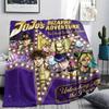 1PC Jojo'S Bizarre Adventure Patterned Flannel Blanket Suitable For All Seasons For Home Decor Warmth And Comfort Gifts Holiday Present