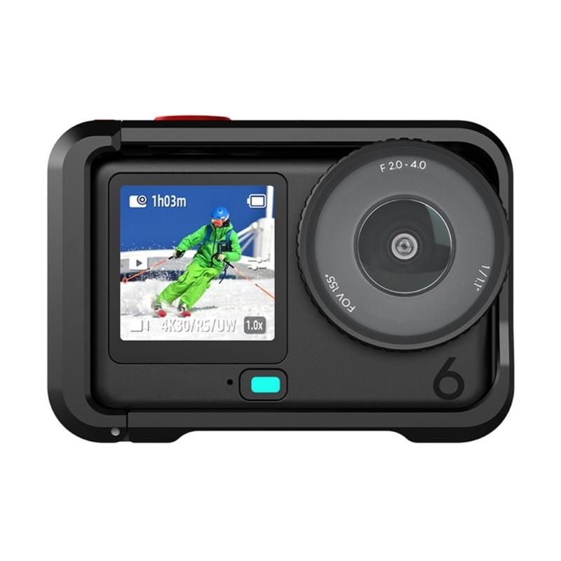 Premium Aluminum Alloy Protective Cage for ACTION6 Cameras Frame 1/4 Hole Precise Cutout Ensuring Full Functionality