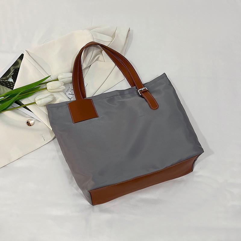 Fashionable Large Capacity Tote Bag Stylish Street Trendy Handbag Available In Black Gray Cream