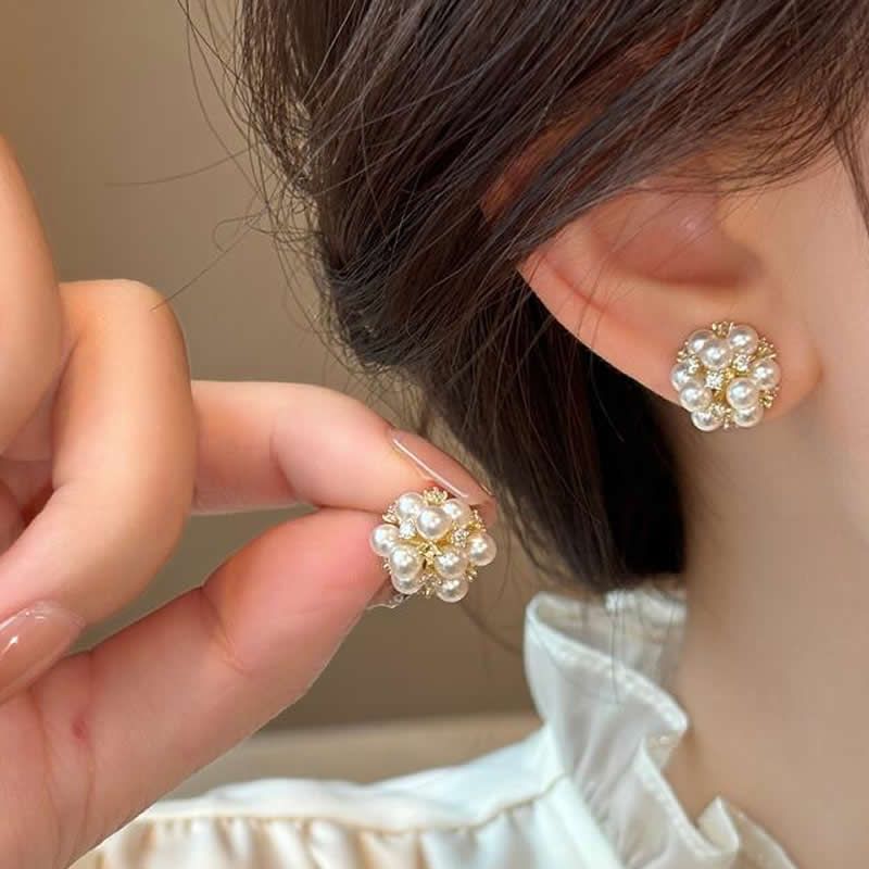 Niche Style Pearl Female Fancy Earrings Best Selling Flowers