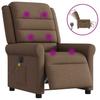 Electric Massage Chair In Brown Fabric