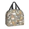 Just A Girl Who Loves Yorkies Thermal Insulated Lunch Bag Yorkshire Terrier Resuable Lunch Container Multifunction Food Box