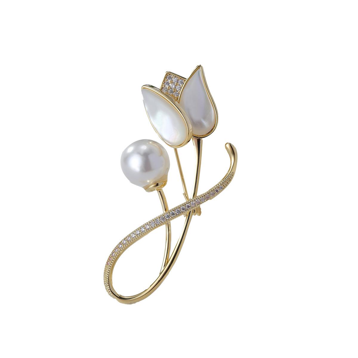 

Новая роскошная брошь с жемчугом для мамы Бегулин, элегантное растение на груди с цветком, женский костюм, аксессуары для пальто золотистый