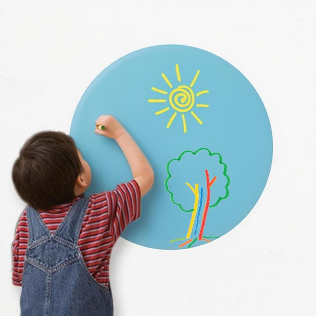 PinCute Updated Larger Sized 11.8 inch 10 Pack Dry Erase Dots Circles Sticker for Spots Tables, Colorful Removable Whiteboard Painting Marker,