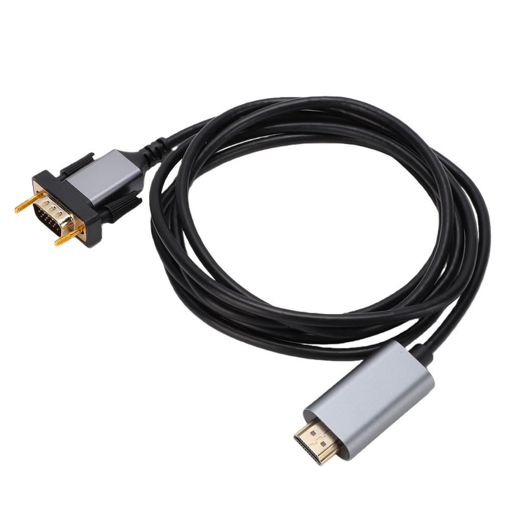 HD Multimedia Interface To VGA Cable 6.56FT Male To Male Unidirectional Cord for Computer Desktop Laptop PC Monitor