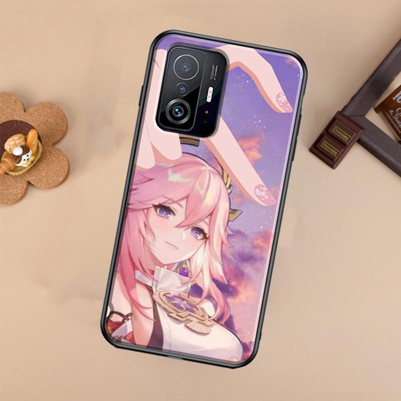 Genshin Impact Yae Miko Case For Xiaomi 14T 11T 12T 13T Pro 13 14 Ultra POCO X7 Pro X3 X5 F3 F5 F6 M6 X6 Pro Cover
