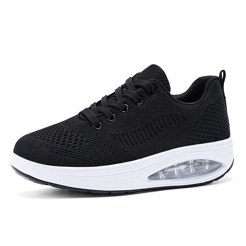 Fashion Mesh With Lacing Women's Shoes With Round Toe Casual Red Sneakers Golf 5 Sports Particular Sporty Pie Maker School Tnis