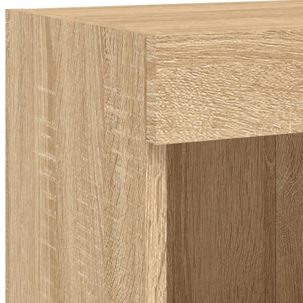 TV Wall Cabinet with LED Lights Sonoma Oak 100 x 30 x 40 cm