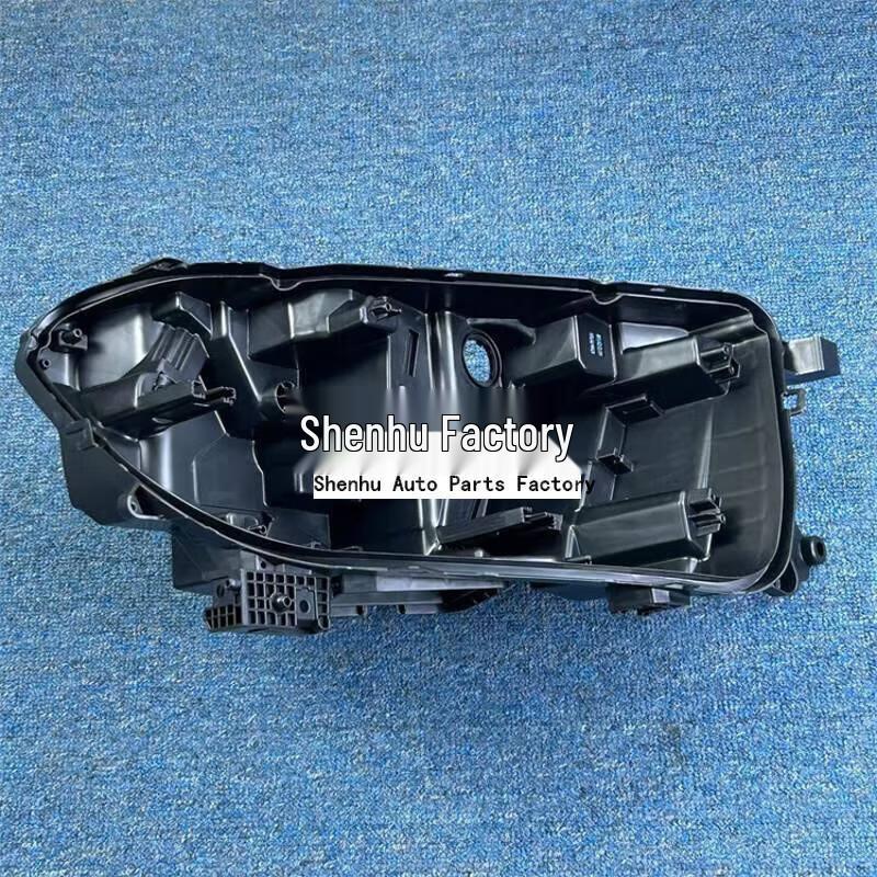 Compatible for Great Wall Cannon Pickup 2019-2023: Front and Rear Headlight Shell Base in Black.