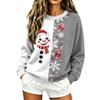 Women's Christmas Print Knit Pullover Sweater Long Sleeve Neck Casual Holiday Top