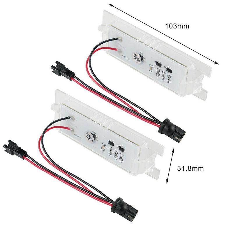 2 Pcs For Opel Astra H J OPC Corsa C D ignia Car LED Number License Plate Lights Lamp Auto Replacement Accessories