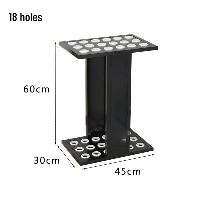 18-Hole Iron Pool Cue Storage Rack