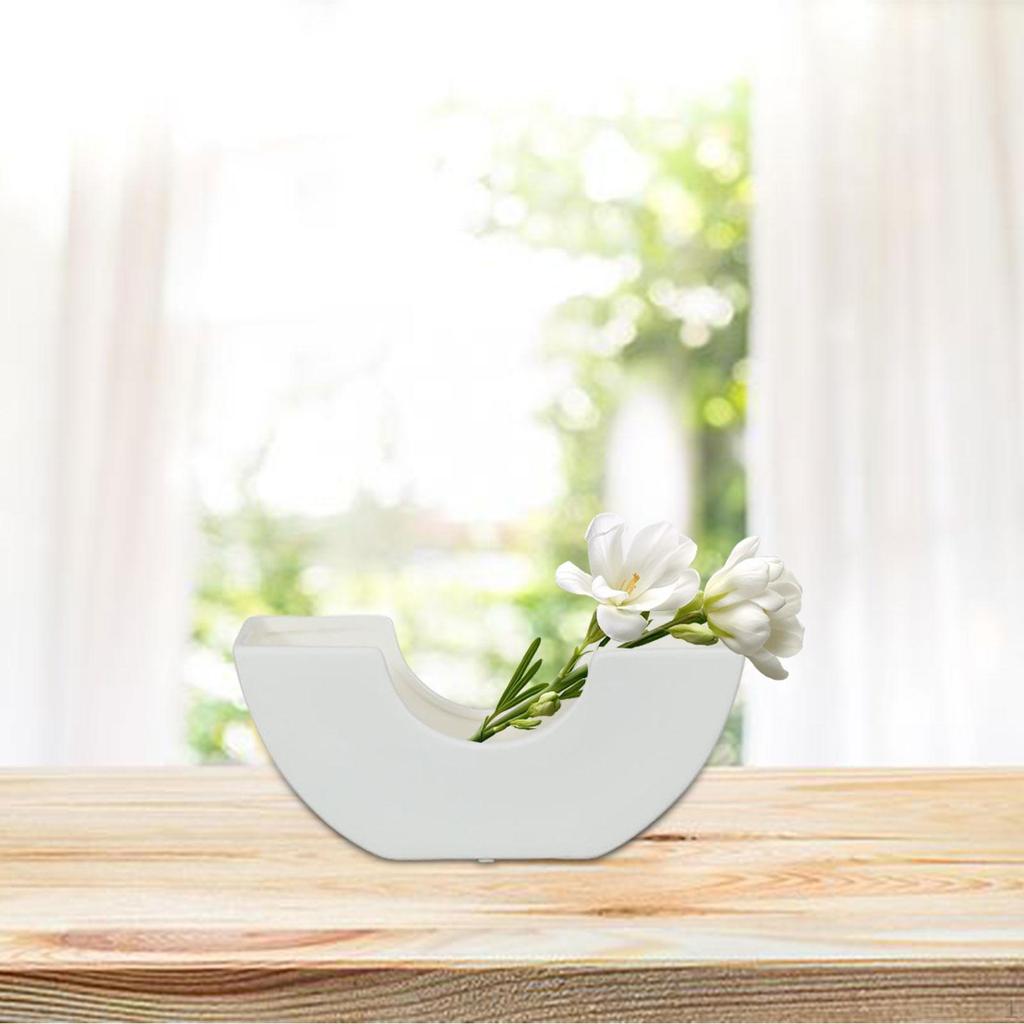 Ceramic Flower Vase Plant Pot Desk Bouquet Flowers Holder Floral Arrangement for Housewarming Living