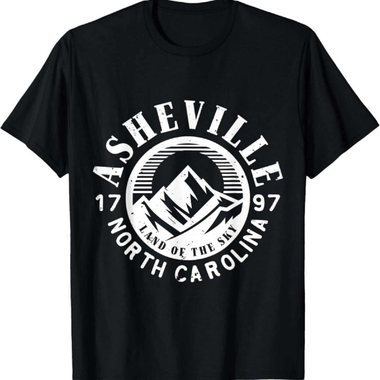 

Asheville North Carolina Land Of The Sky Mountain Vintage T-Shirt XXXXXL чорний