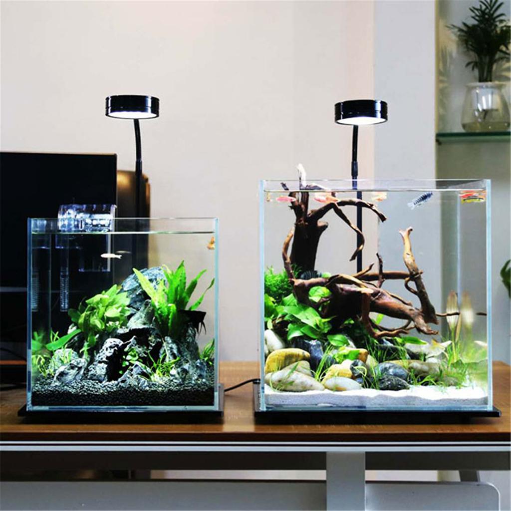Dimmable USB Powered LED Aquarium Light with Timer 360 Degree Full Spectrum LED Fish Tank Light Plant Growth Succulents Bottle