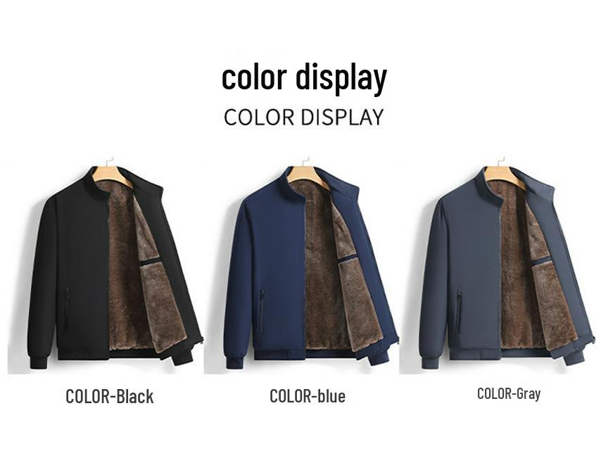Men's 2025 Spring Stand-Collar Casual Jacket - Loose Warm Versatile Baseball Coat
