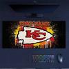 Benutzerdefinierter Name, Kansas City Chiefs Mauspads, Große Gaming-Schreibtischmatte, Rutschfestes XXL-Mauspad für Laptop & Tablet, Mini-PC-Spielmatte mit genähten Kanten