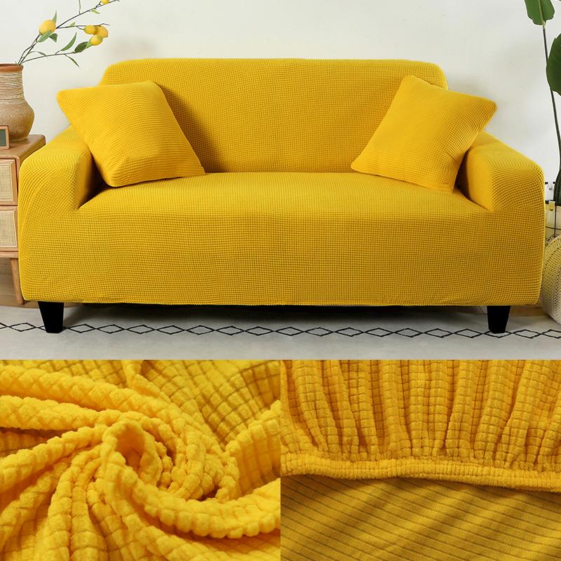 Polarfleece Sofabezüge für Wohnzimmer Sesselbezug Karomuster L-Form Ecksofabezug Couchüberwurf für Zuhause 1/2/3/4 Sitzer